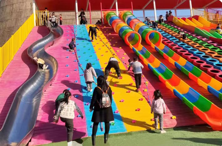 网红滑世界滑梯组合