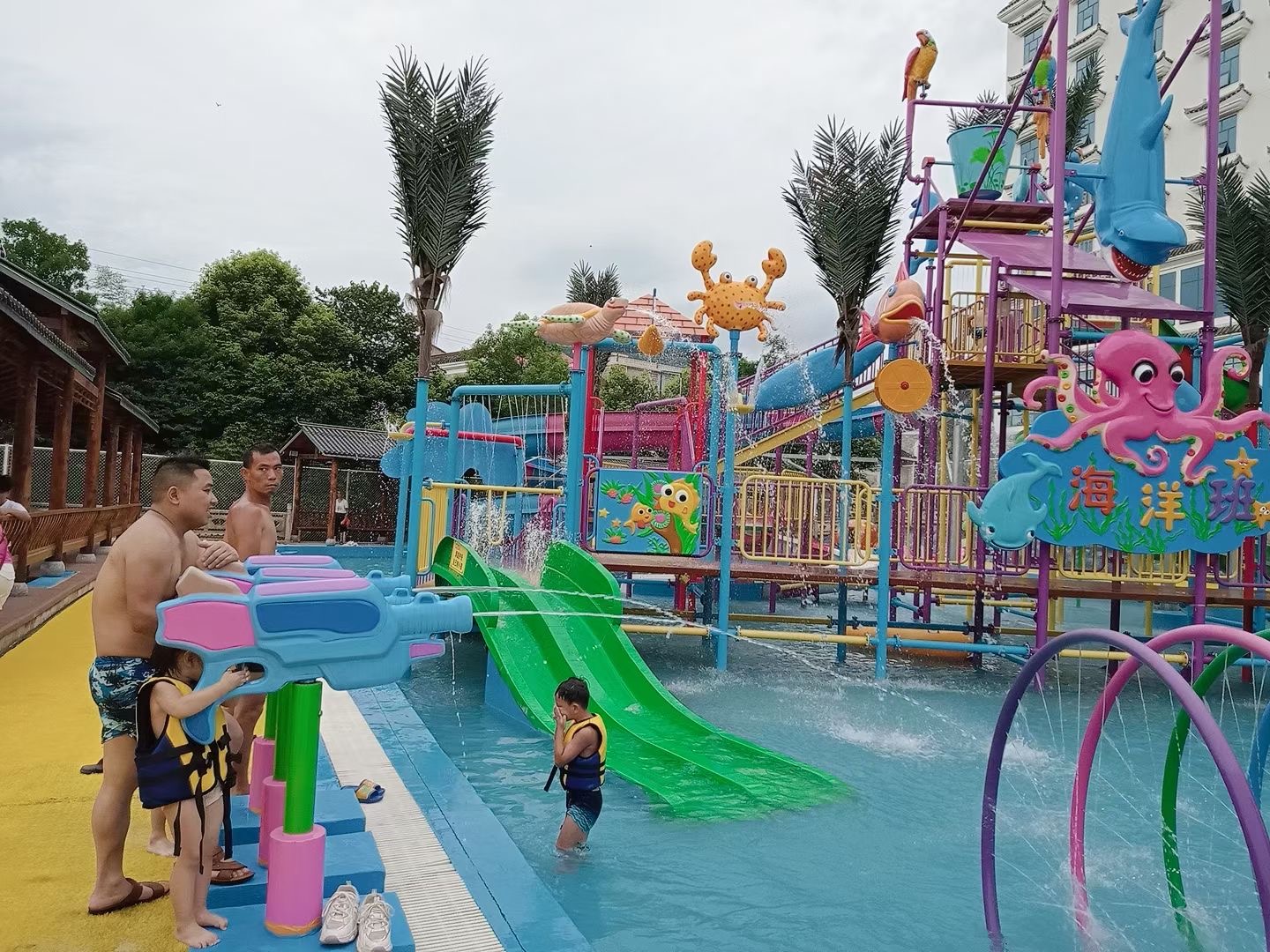 水上乐园组合滑梯 (14)