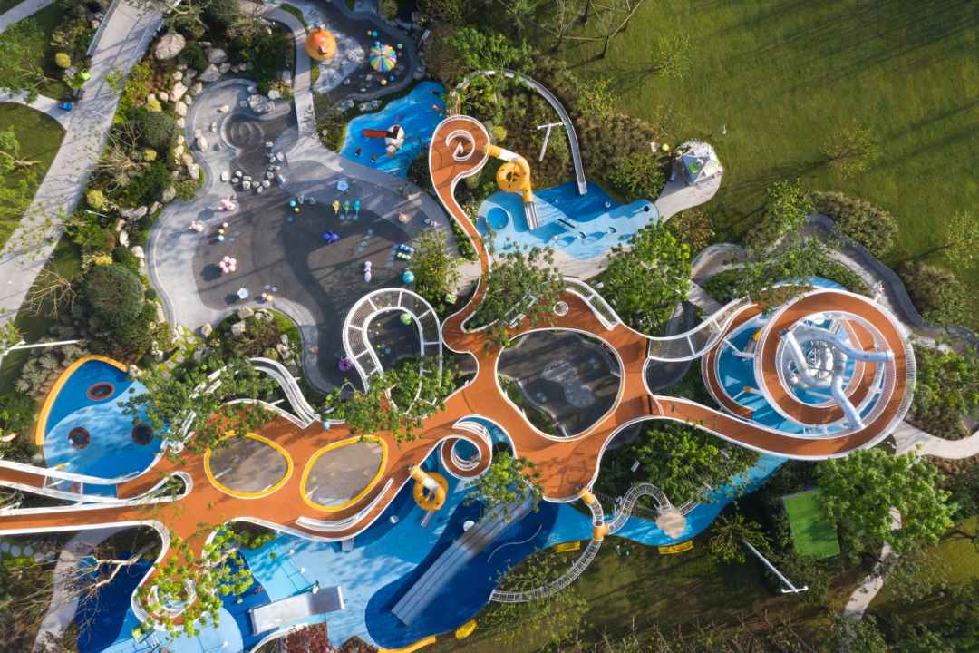 不锈钢滑梯组合廊桥连廊 (2)