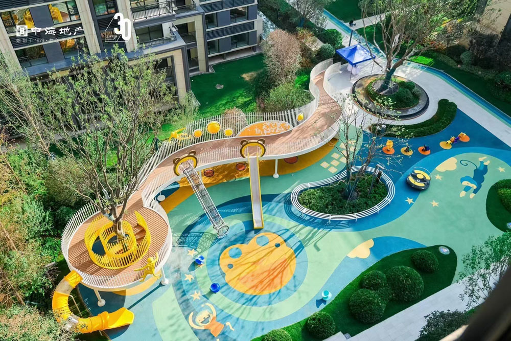 不锈钢滑梯组合廊桥连廊 (8)