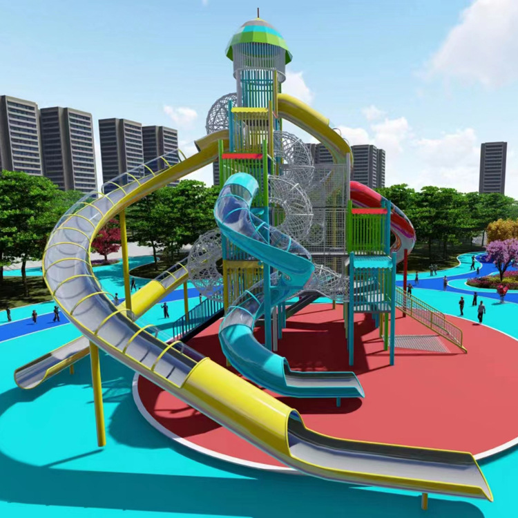 飞天城堡组合滑梯无动力乐园 (3)