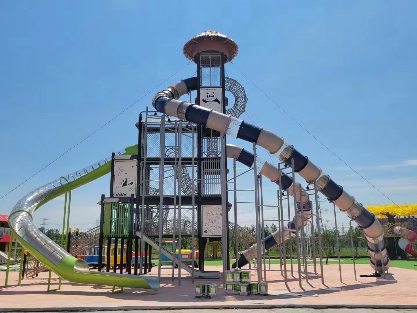 飞天城堡组合滑梯无动力乐园 (29)
