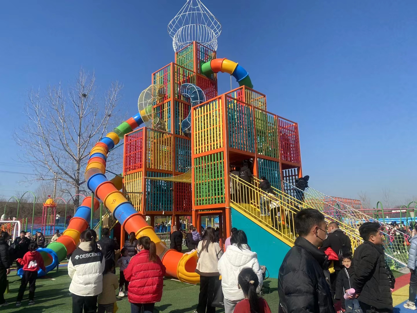 飞天城堡组合滑梯无动力乐园 (31)