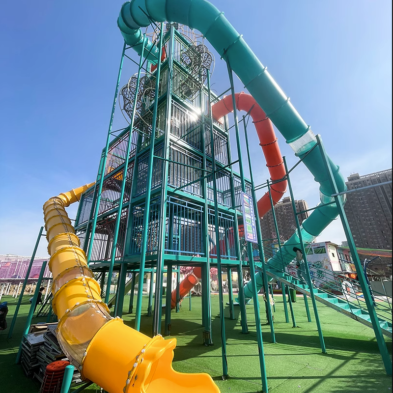 飞天城堡组合滑梯无动力乐园 (6)