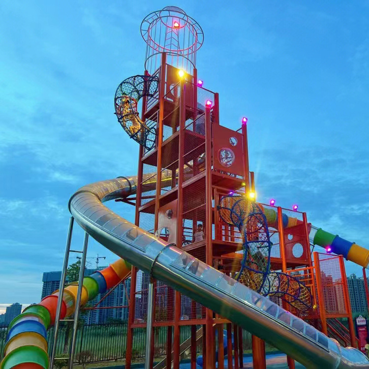 飞天城堡组合滑梯无动力乐园 (4)